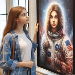 VISUALIZING THE FUTURE is a 16' x 16" original, GICLEE image on canvas LE w/COA